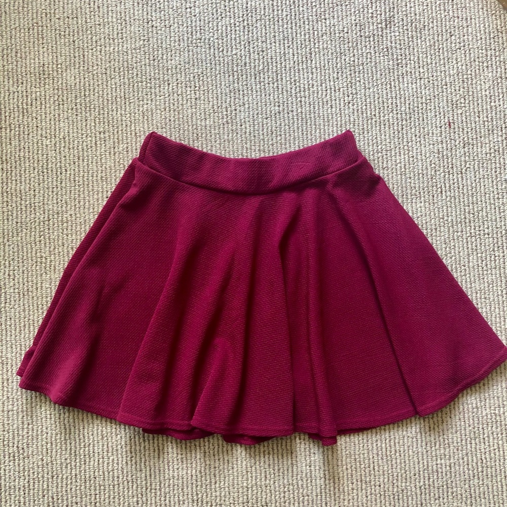 Cranberry Skater Mini Skirt
